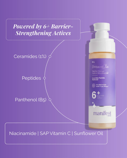 Dream Skin Barrier Repair Active Moisturizer 6+ with 1% Ceramides | Peptides | Panthenol
