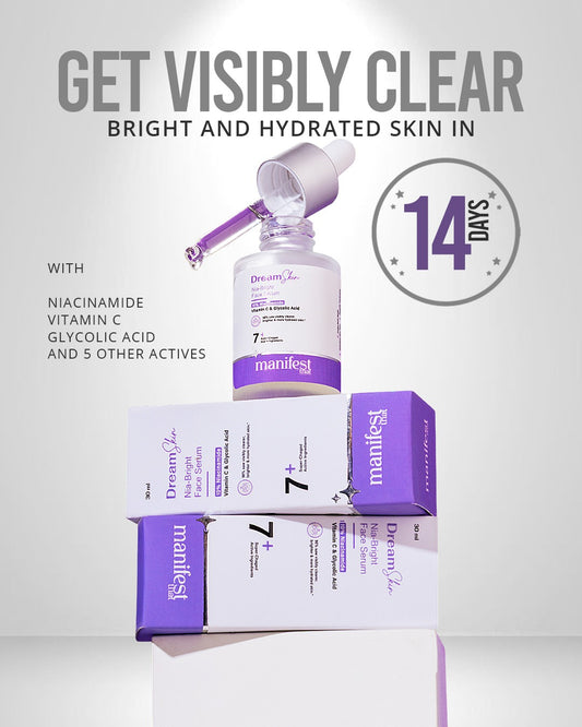 Dream Skin Nia-Bright Face Serum 7+ with 10% Niacinamide | Vitamin C | Glycolic Acid